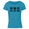 T-Shirt Sea Sex & Run Femme manches courtes Bleu