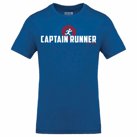 T-Shirt Running Homme Captain Runner SI Heroes Bleu