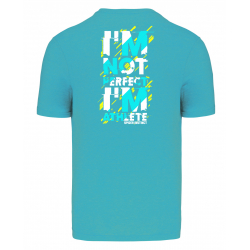 T-Shirt manches courtes Sport pour homme I'm not Perfect I'm Athlete - Light Turquoise