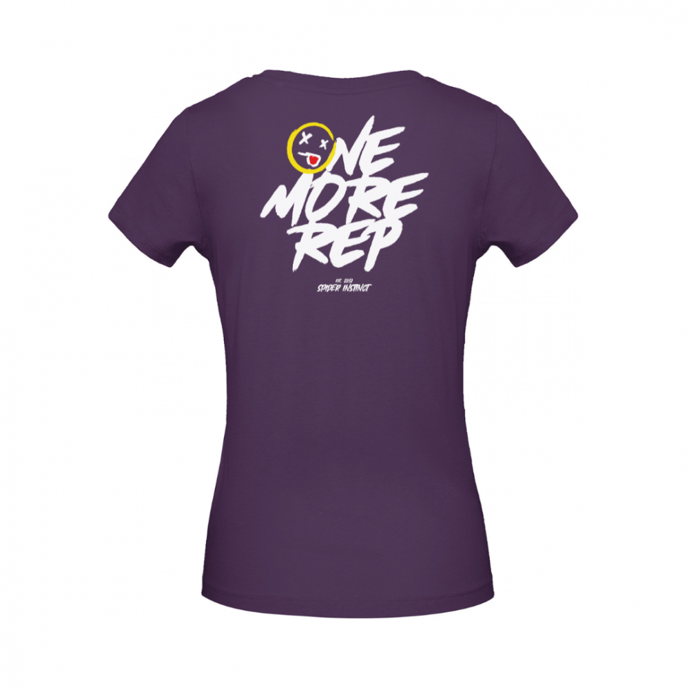 T-Shirt One More Reps Purple Femme - Design dos - Spider Instinct