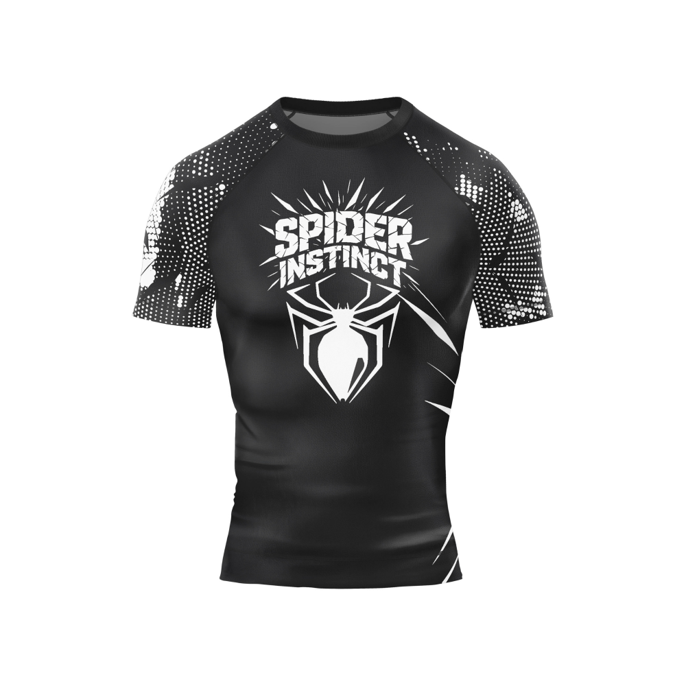 Rashguard Shadow Web Manches Courtes - Spider Instinct Face