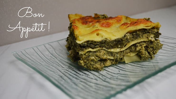Repas Healthy - Bon appétit avec les lasagnes Verde
